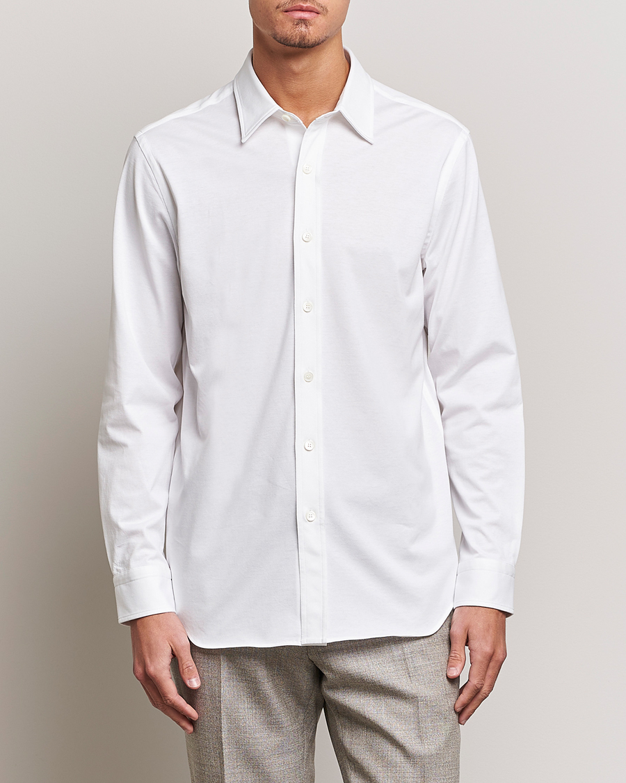 Uomini | Camicie | Brioni | Soft Cotton Jersey Shirt White