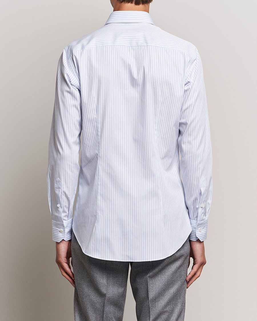 Uomini | Camicie | Brioni | Slim Fit Striped Dress Shirt Light Blue