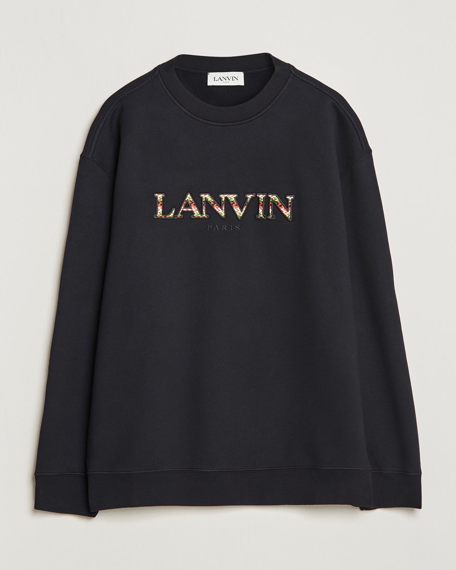 Uomini | Maglieria | Lanvin | Curb Logo Sweatshirt Black