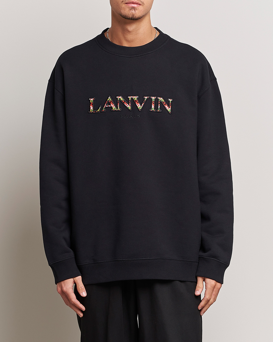 Uomini | Maglieria | Lanvin | Curb Logo Sweatshirt Black