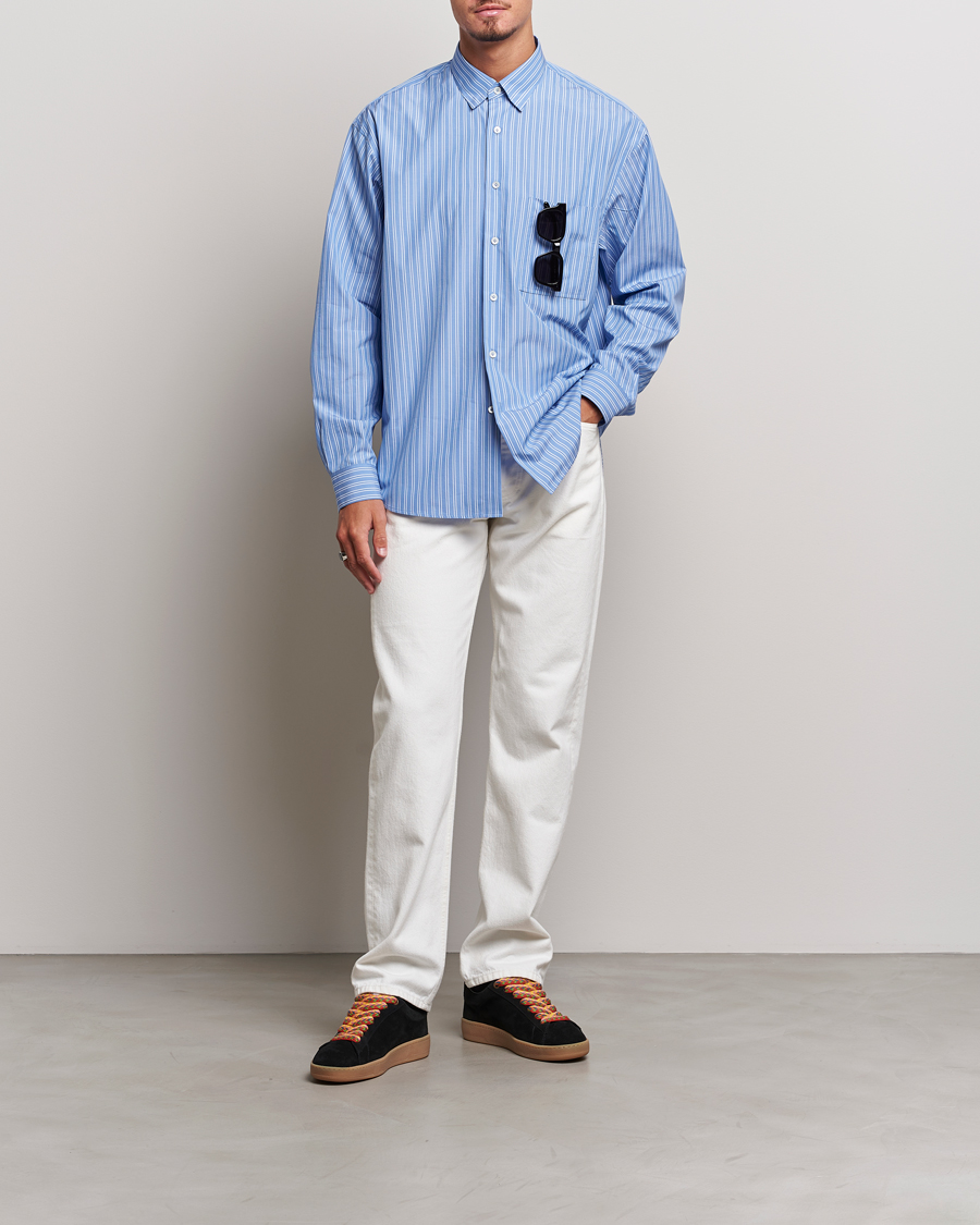 Uomini | Camicie | Lanvin | Oversize Casual Shirt Blue/White