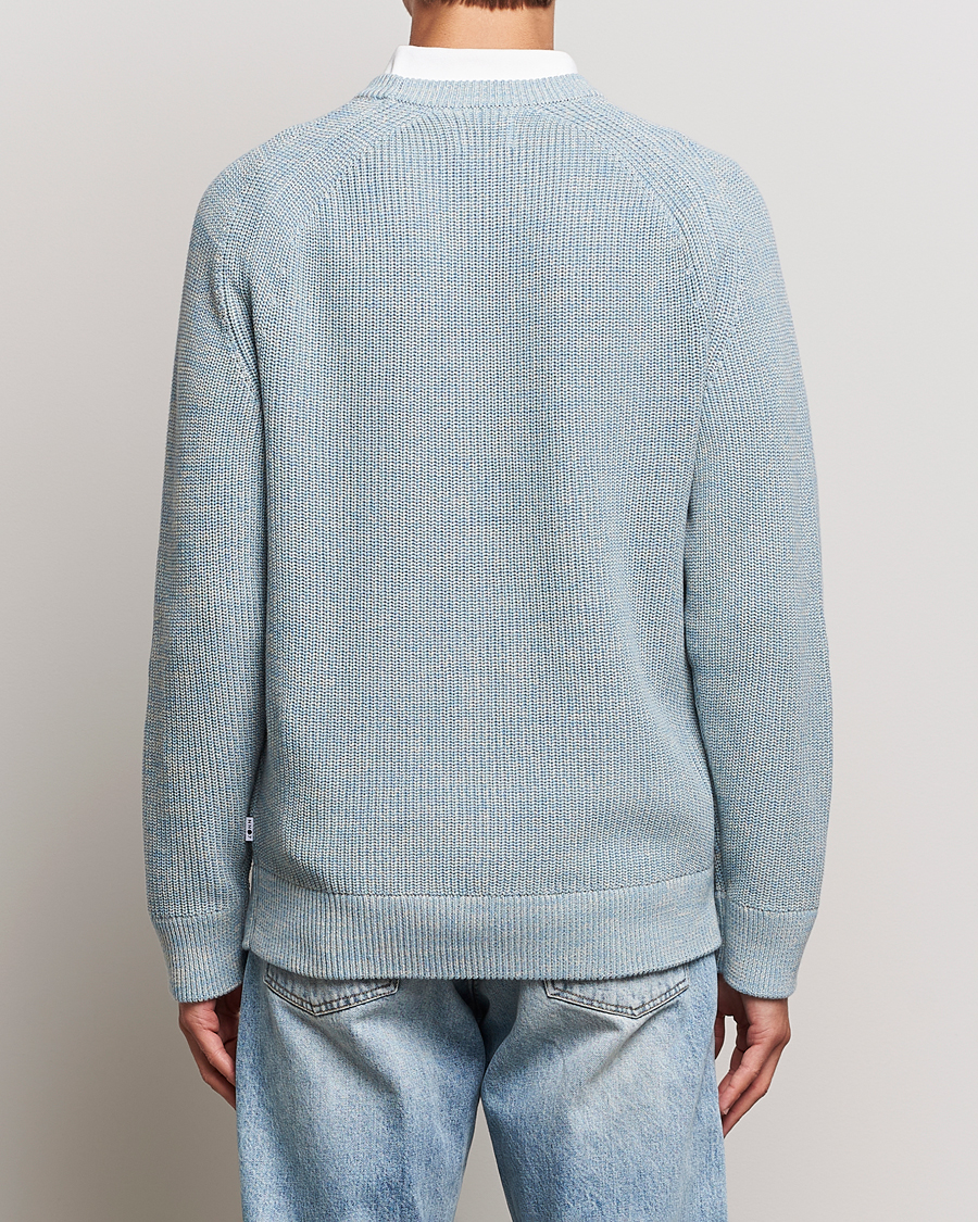 Uomini | Maglieria | NN07 | Jacobo Organic Cotton Knitted Sweater Ashley Blue Mel