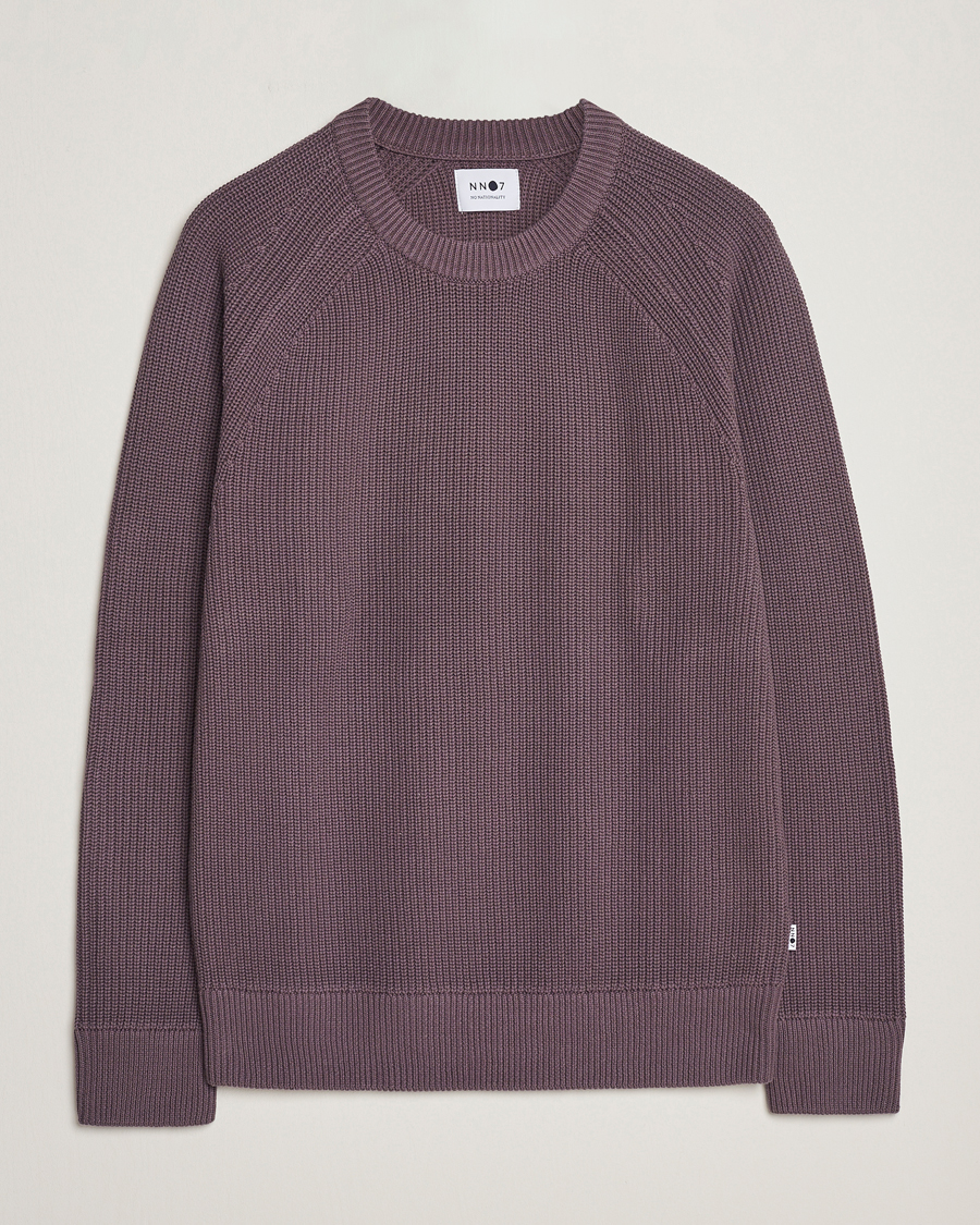 Uomini | Maglieria | NN07 | Jacobo Organic Cotton Knitted Sweater Purple Brown