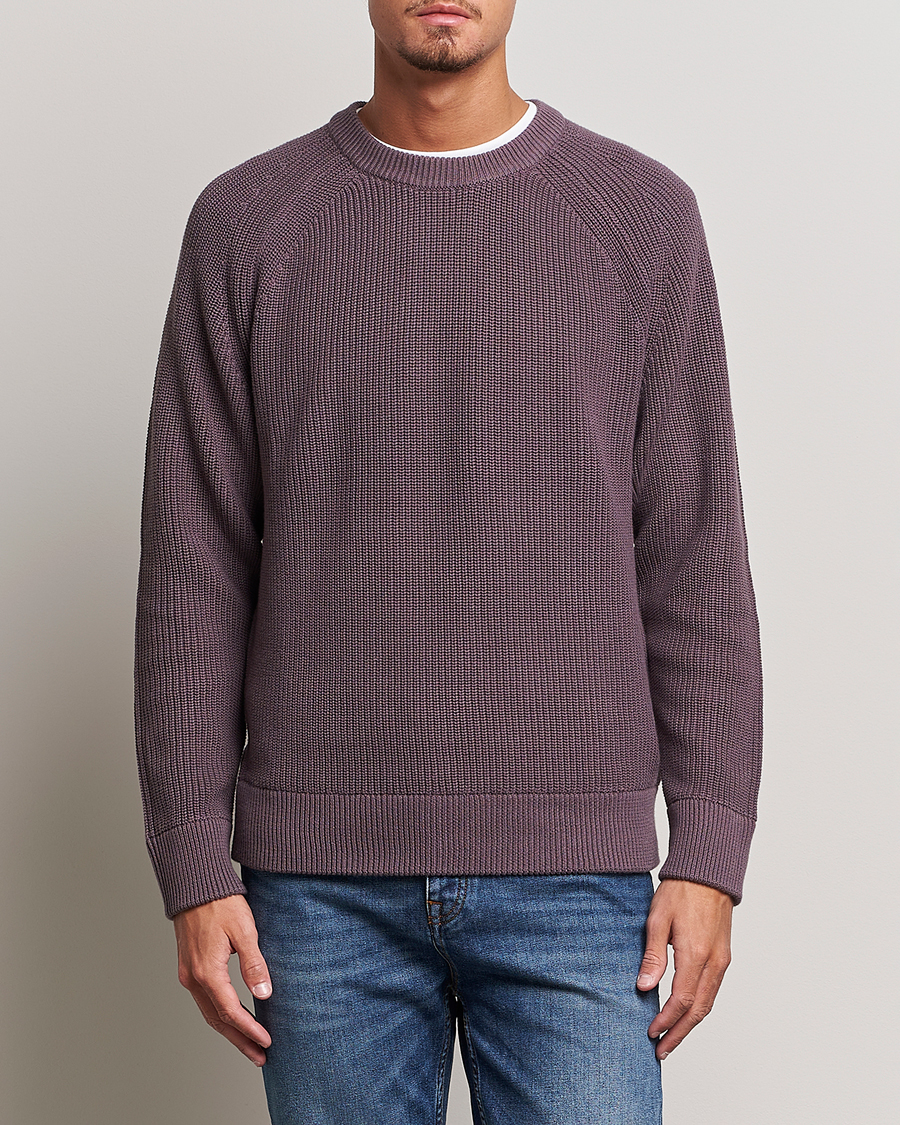 Uomini | Maglieria | NN07 | Jacobo Organic Cotton Knitted Sweater Purple Brown