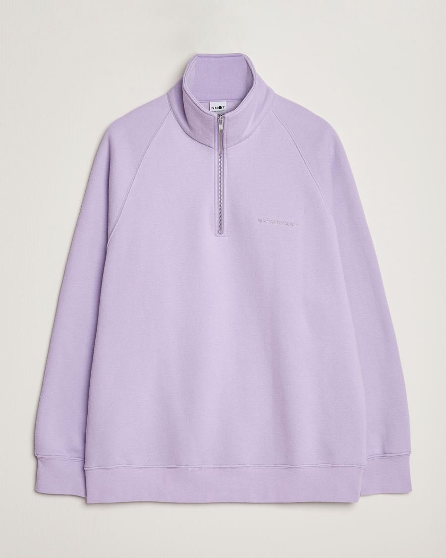 Uomini | Maglieria | NN07 | Carlo Half Zip Purple Rose