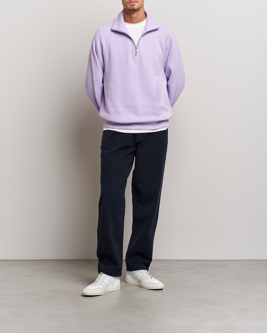 Uomini | Maglieria | NN07 | Carlo Half Zip Purple Rose