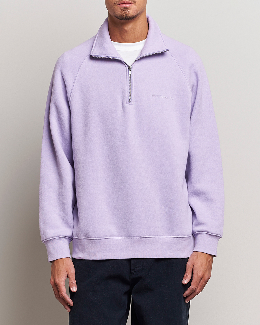 Uomini | Maglieria | NN07 | Carlo Half Zip Purple Rose