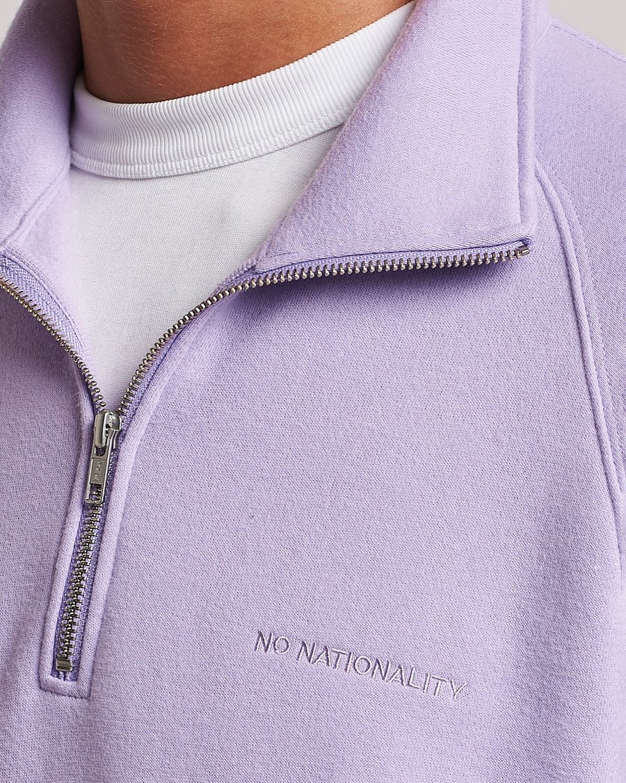 Uomini | Maglieria | NN07 | Carlo Half Zip Purple Rose