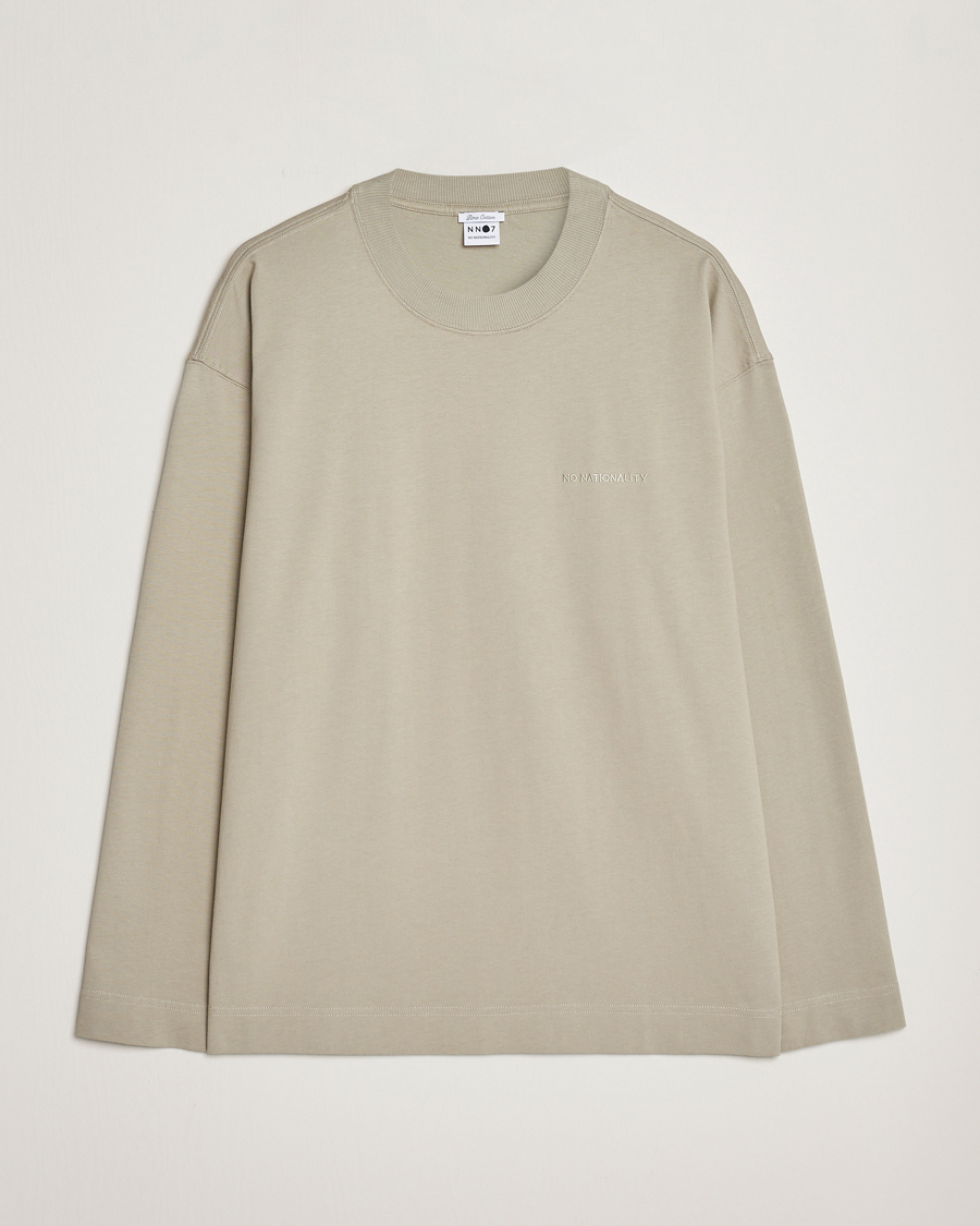 Uomini | T-shirt | NN07 | Benja Pima Cotton Long Sleeve T-Shirt London Fog