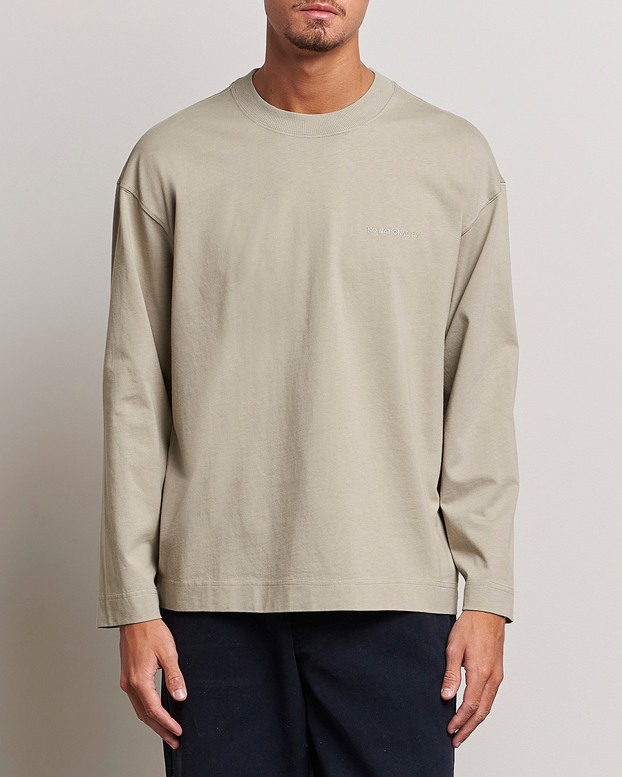Uomini | T-shirt | NN07 | Benja Pima Cotton Long Sleeve T-Shirt London Fog