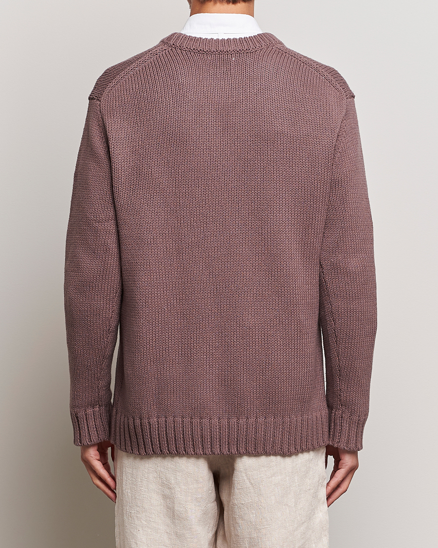 Uomini | Maglieria | NN07 | Jasper Knitted Cotton Sweatshirt Purple Brown
