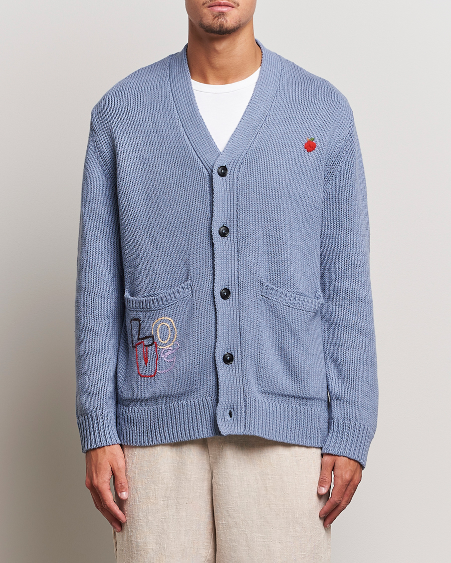 Uomini | Maglieria | NN07 | Milton Knitted Cardigan Ashley Blue Mel