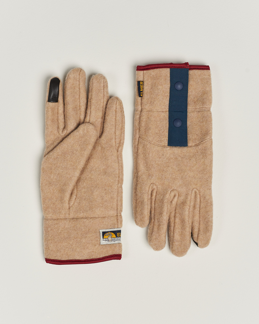 Uomini | Elmer by Swany Recycled Wool Fleece Gloves Camel | Elmer by Swany | Recycled Wool Fleece Gloves Camel