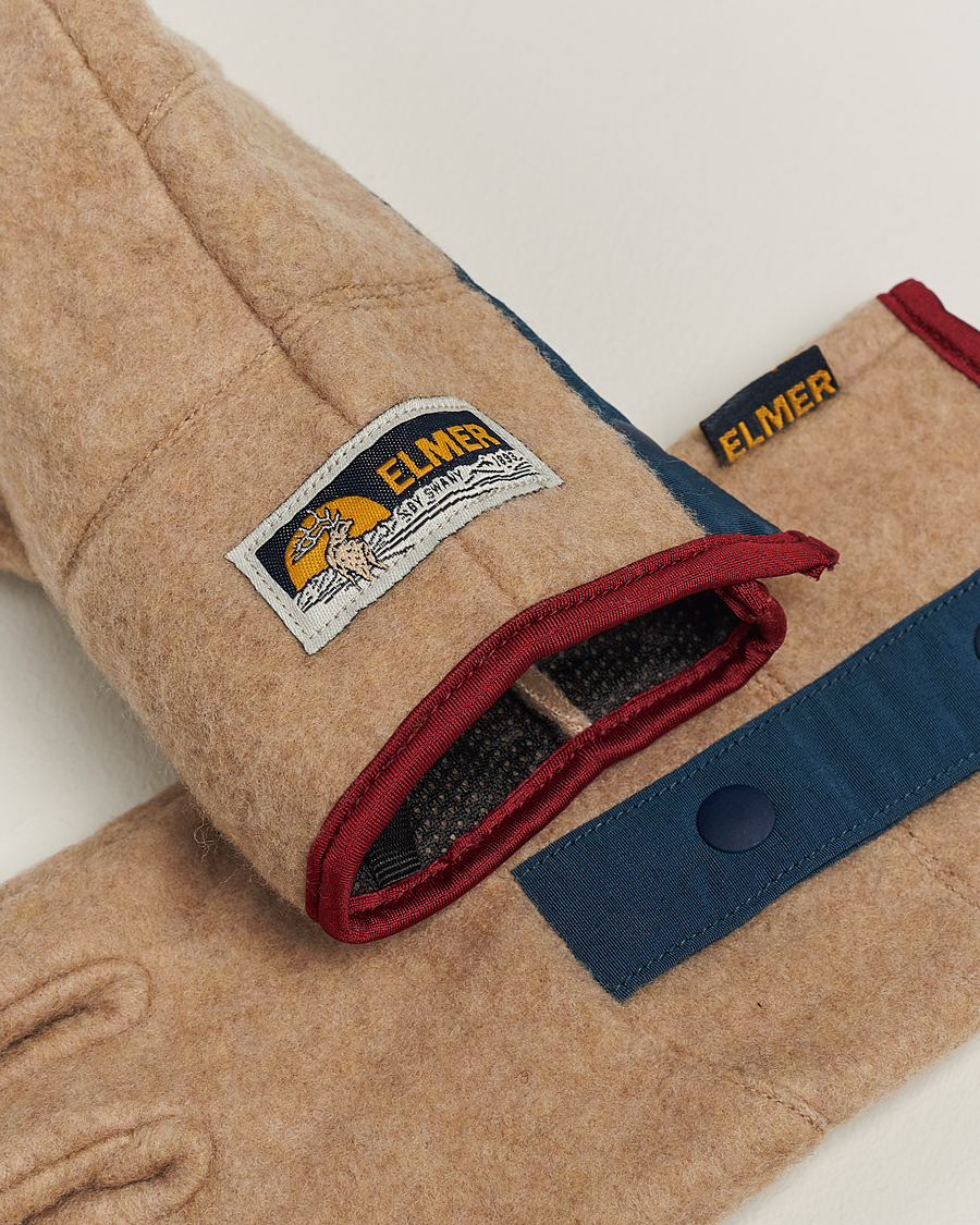 Uomini | Elmer by Swany Recycled Wool Fleece Gloves Camel | Elmer by Swany | Recycled Wool Fleece Gloves Camel