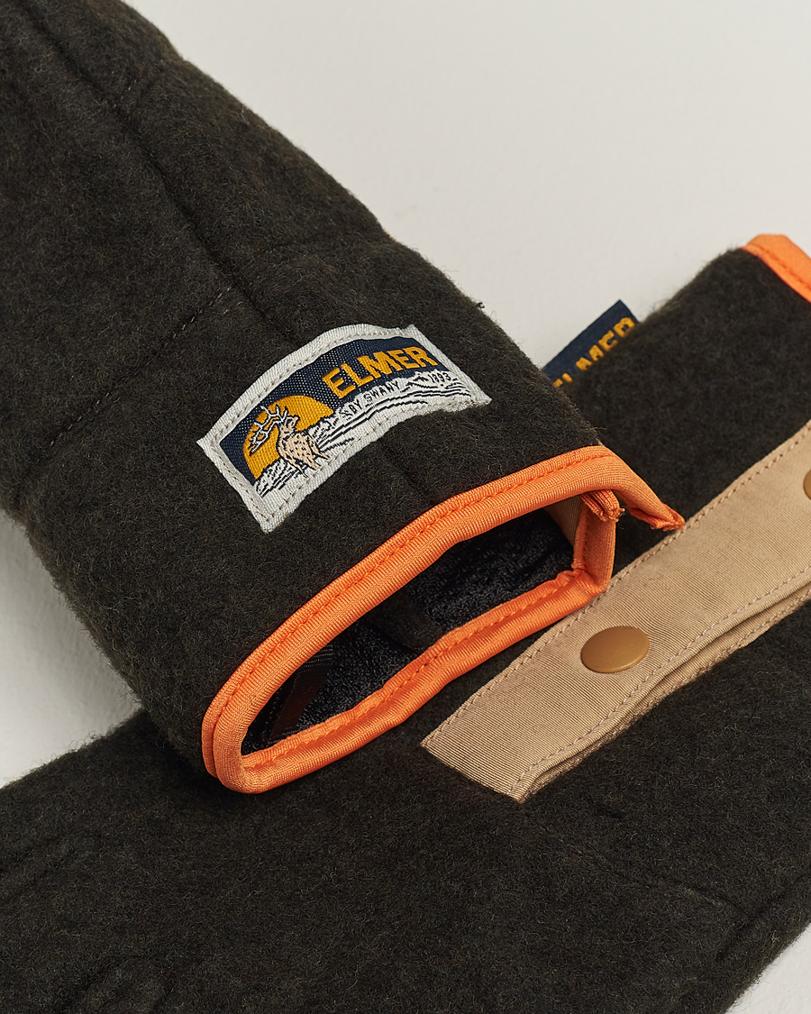 Uomini | Elmer by Swany Recycled Wool Fleece Gloves Dark Brown | Elmer by Swany | Recycled Wool Fleece Gloves Dark Brown