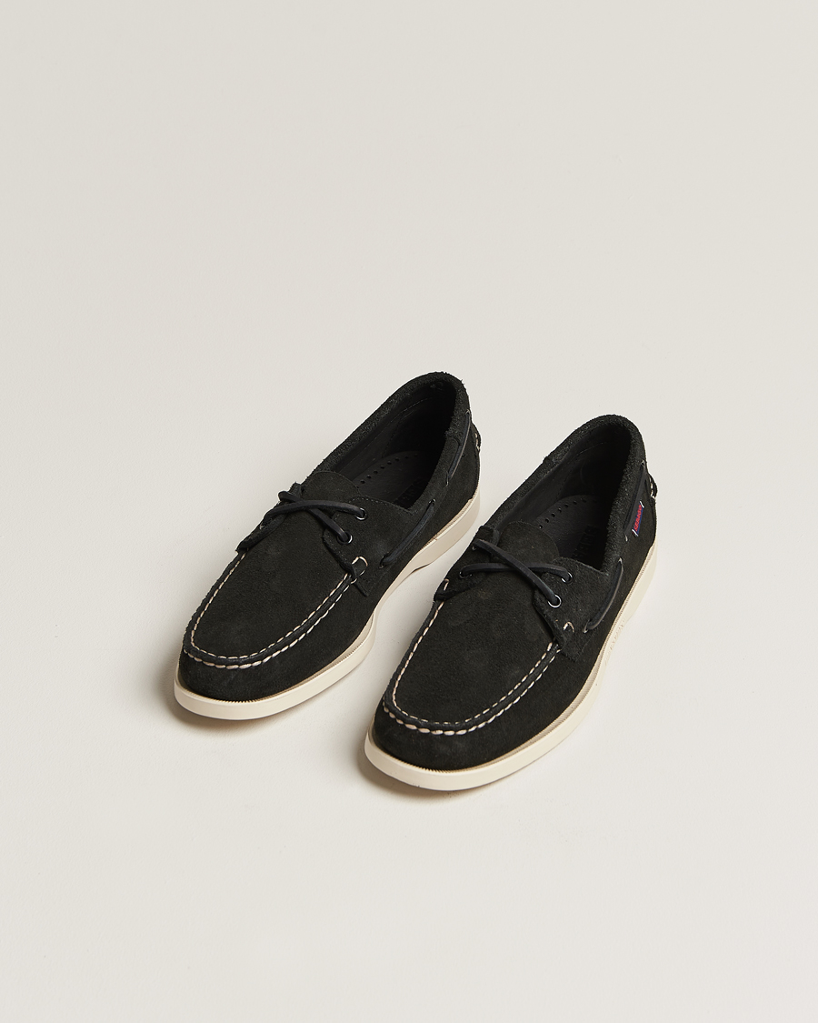 Uomini | Scarpe da barca | Sebago | Docksides Suede Boat Shoe Black
