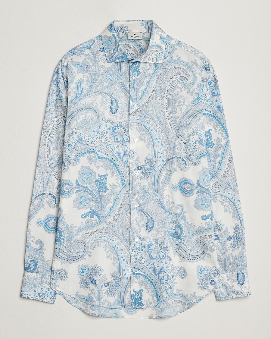 Uomini | Camicie | Etro | Slim Fit Paisley Shirt Azzurro
