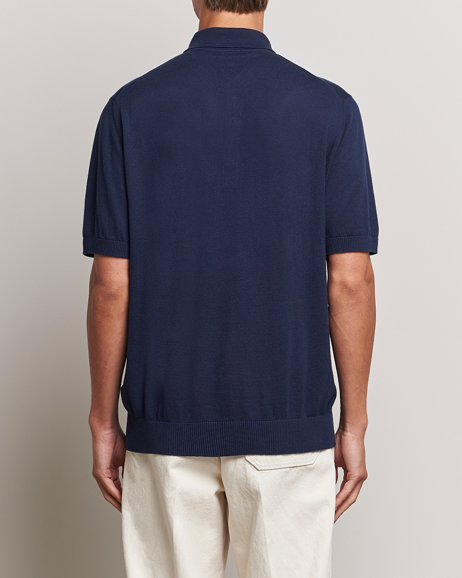 Uomini | Polo | Etro | Cotton/Cashmere Polo Navy