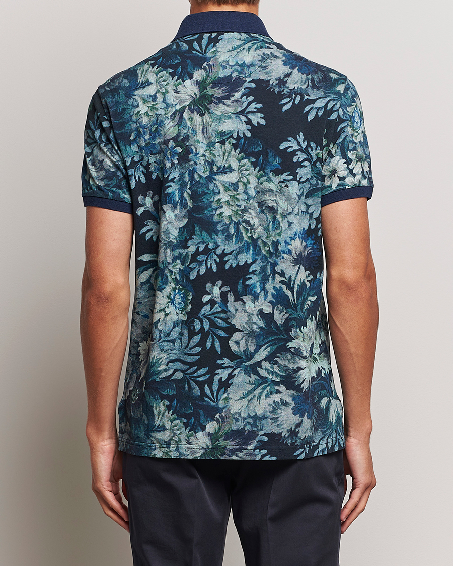Uomini | Polo | Etro | Short Sleeve Printed Polo Dark Blue