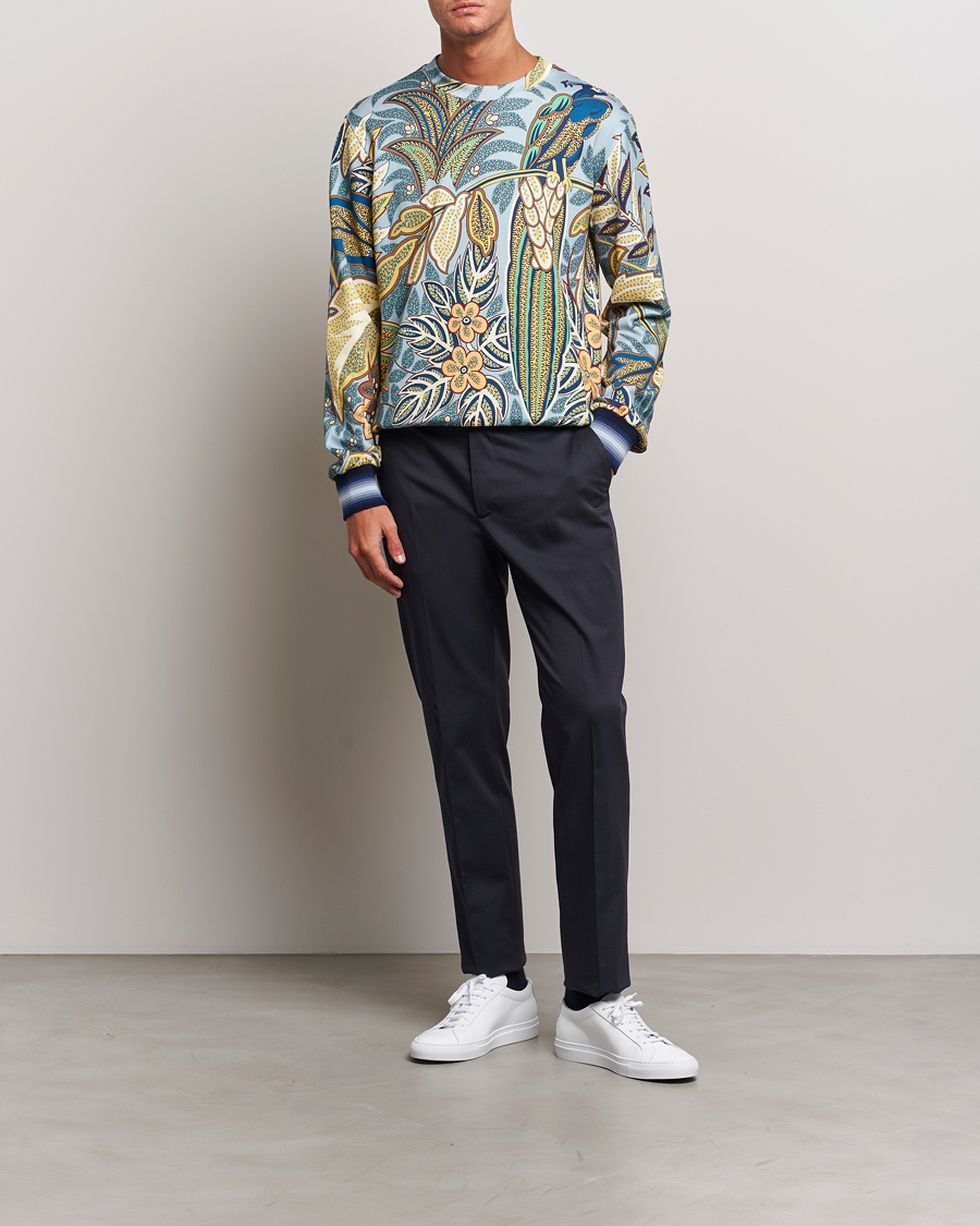Uomini | Maglieria | Etro | Jungle Printed Sweatshirt Azzurro