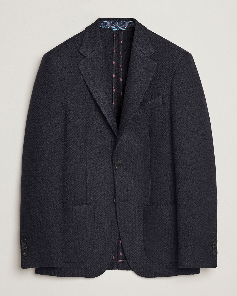 Uomini | Blazers | Etro | Jacquard Jersey Blazer Navy