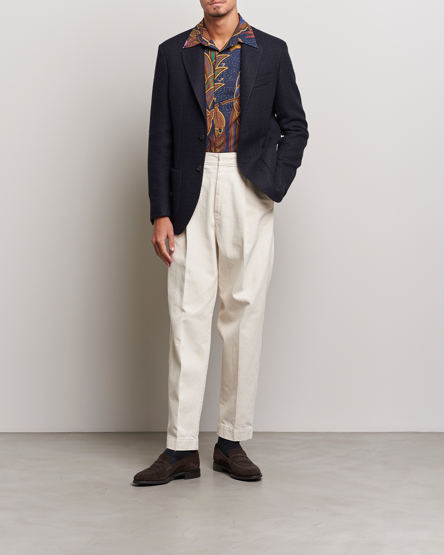 Uomini | Blazers | Etro | Jacquard Jersey Blazer Navy
