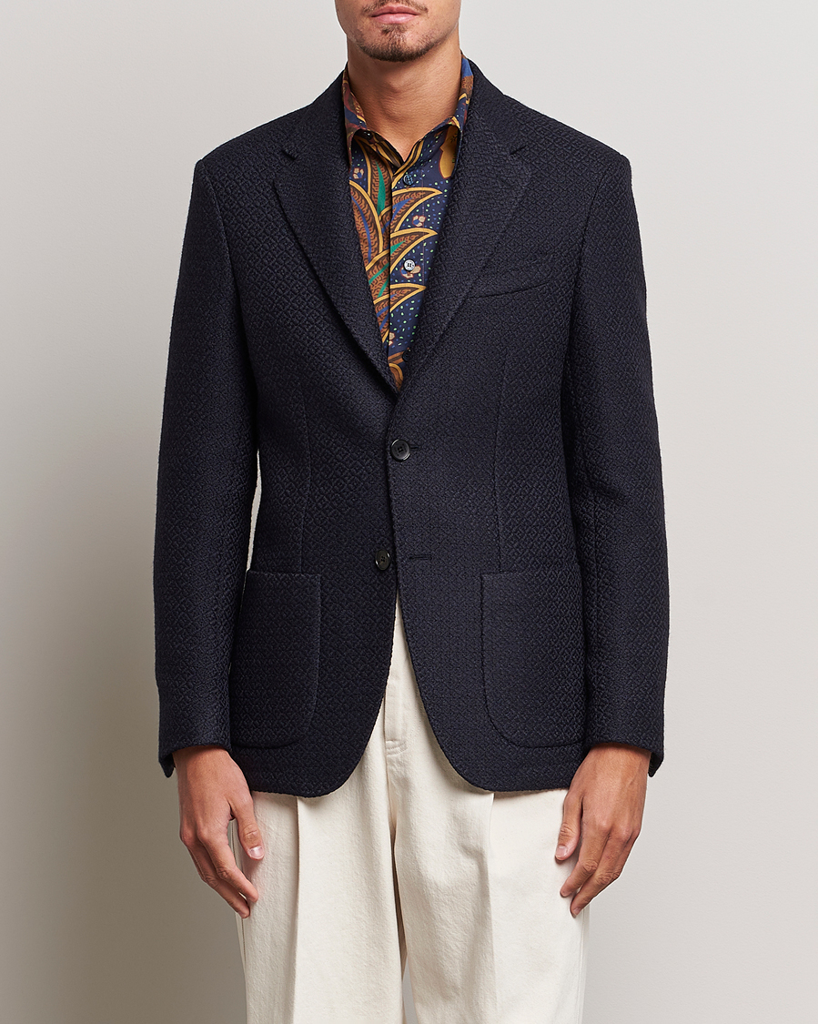 Uomini | Blazers | Etro | Jacquard Jersey Blazer Navy