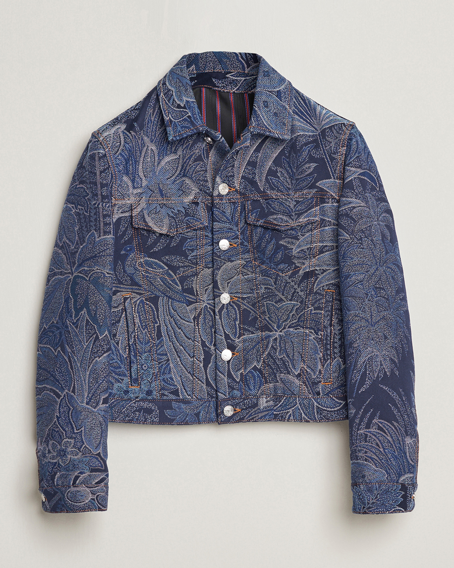 Uomini | Giacche | Etro | Jacquard Denim Jacket Azzurro