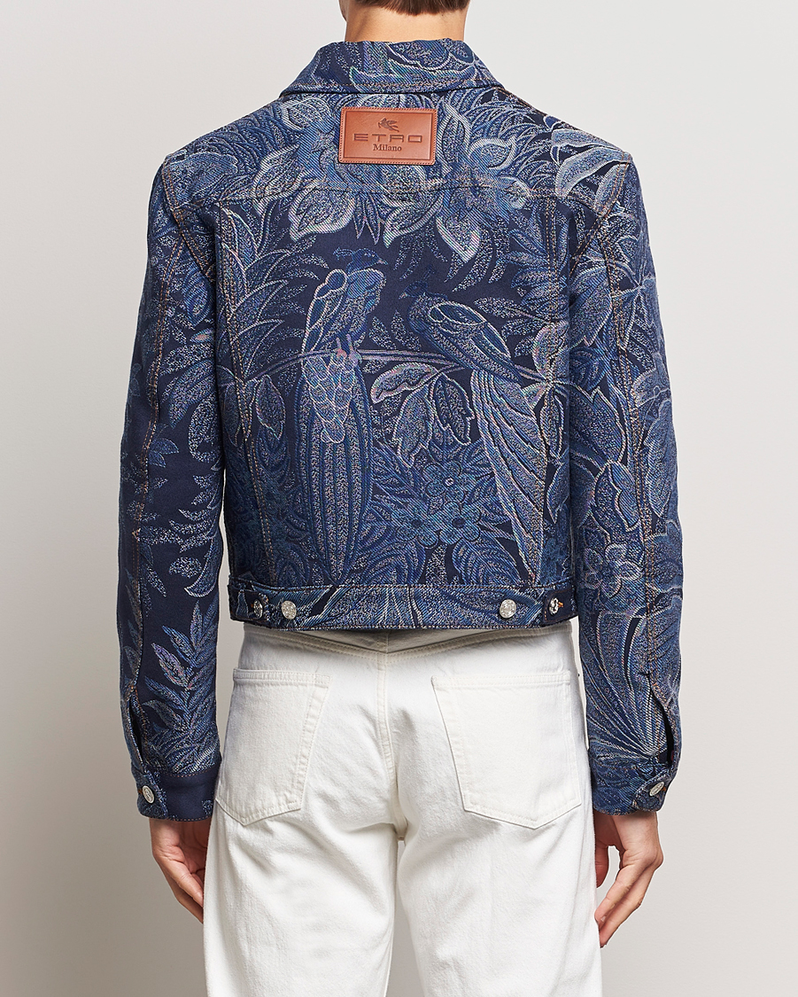 Uomini | Giacche | Etro | Jacquard Denim Jacket Azzurro