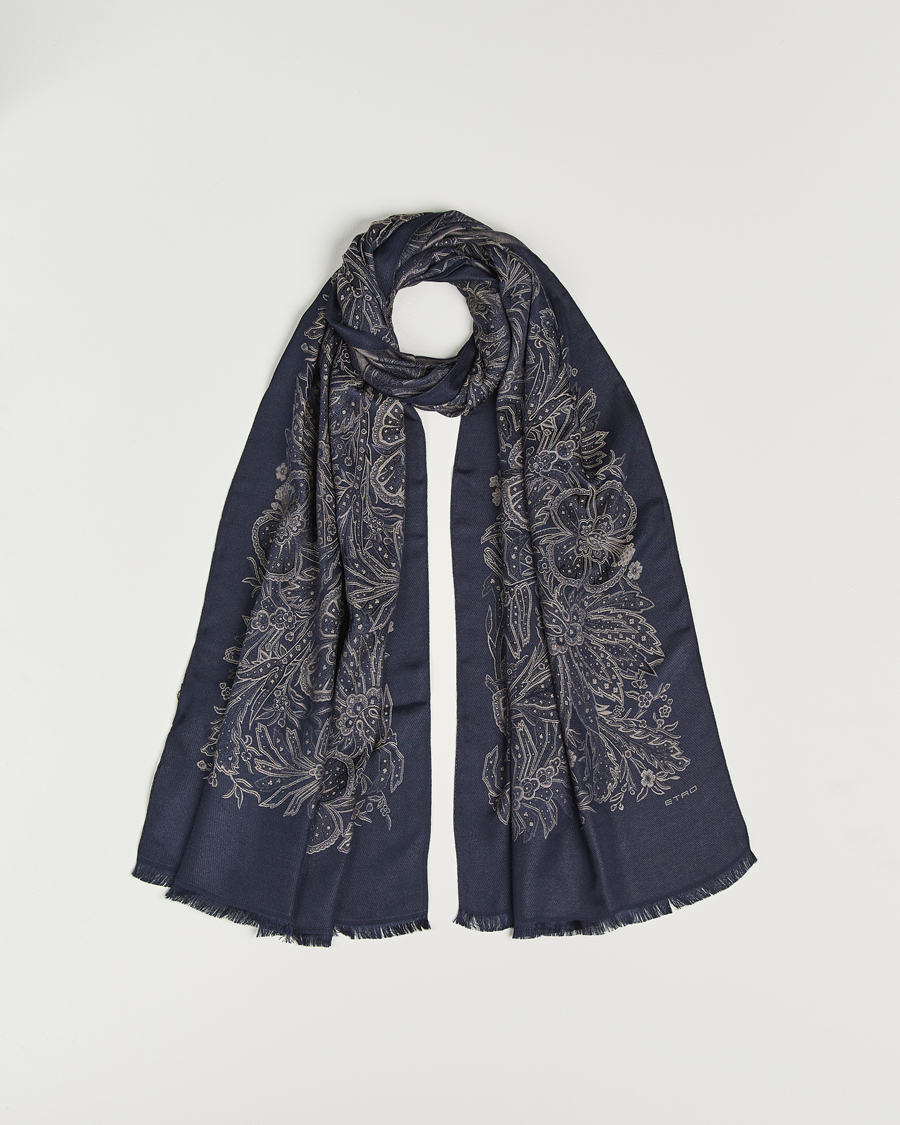 Uomini | Etro Silk/Viscose Scarf Navy | Etro | Silk/Viscose Scarf Navy