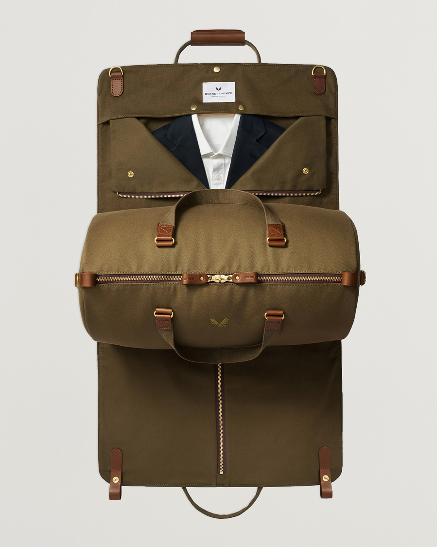 Uomini | Borse | Bennett Winch | Canvas Suit Carrier Holdall Olive