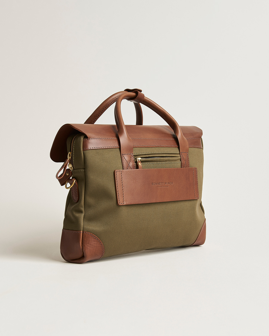 Uomini | Borse | Bennett Winch | Canvas Briefcase Olive