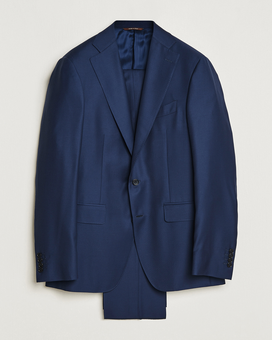 Uomini | Abiti | Canali | Super 130s Wool Capri Suit Dark Blue