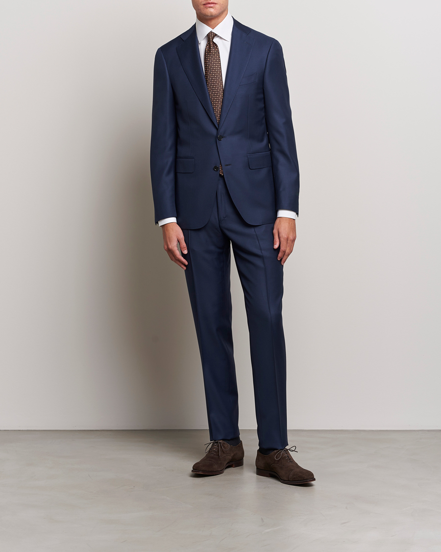 Uomini | Abiti | Canali | Super 130s Wool Capri Suit Dark Blue
