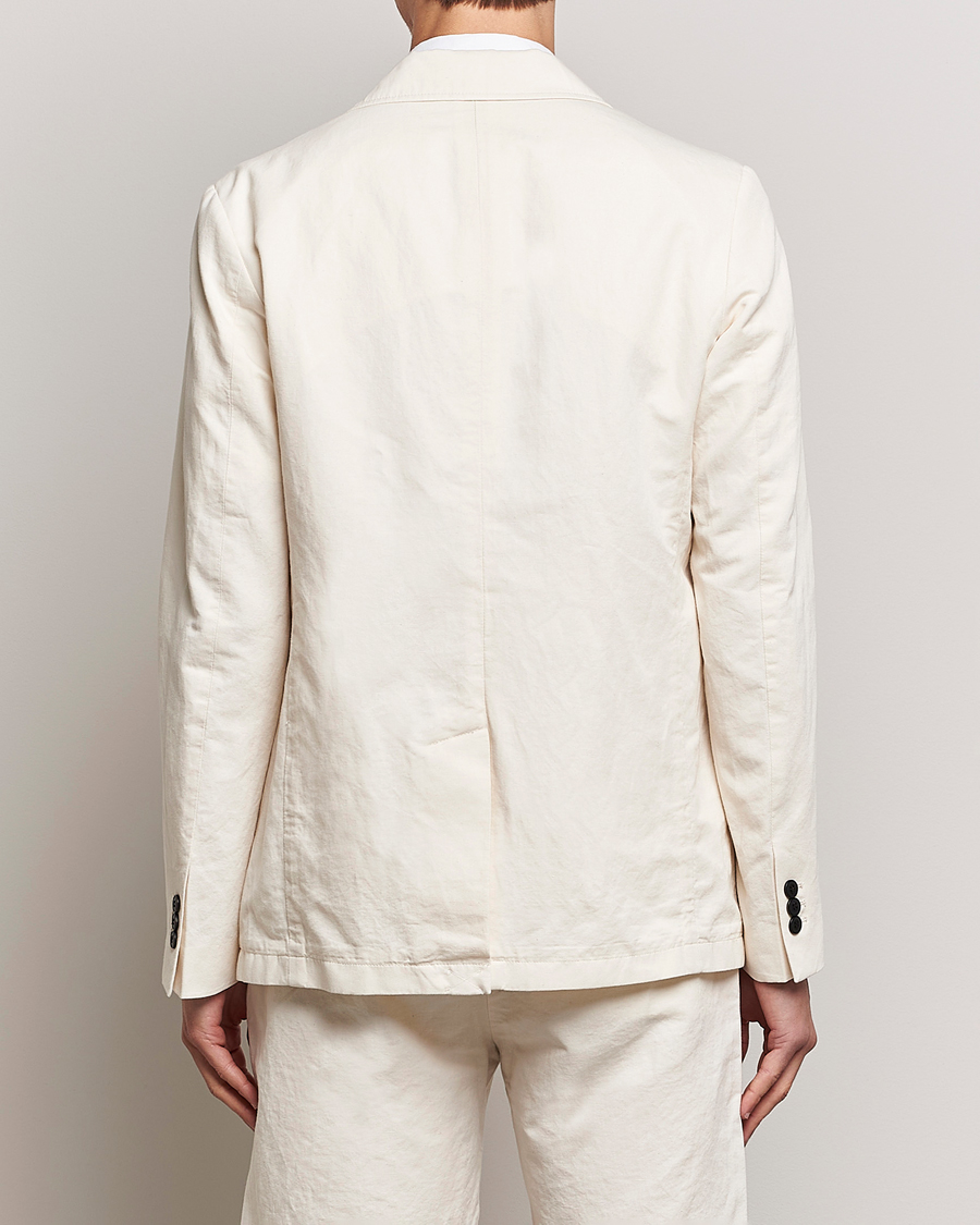 Uomini | Blazers | Sunspel | Unconstructed Cotton/Linen Blazer Undyed