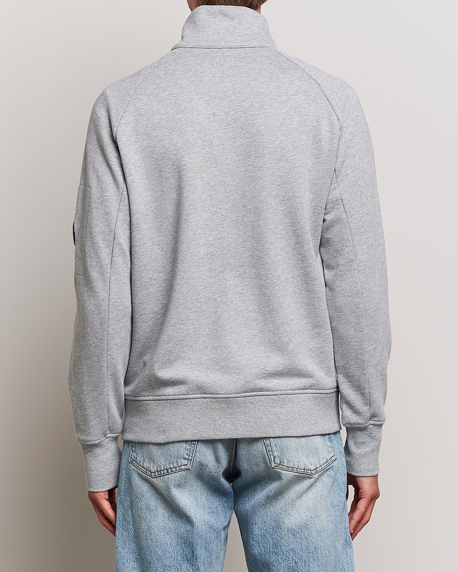 Uomini | Maglieria | C.P. Company | Diagonal Raised Fleece Full Zip Lens Sweatshirt Grey