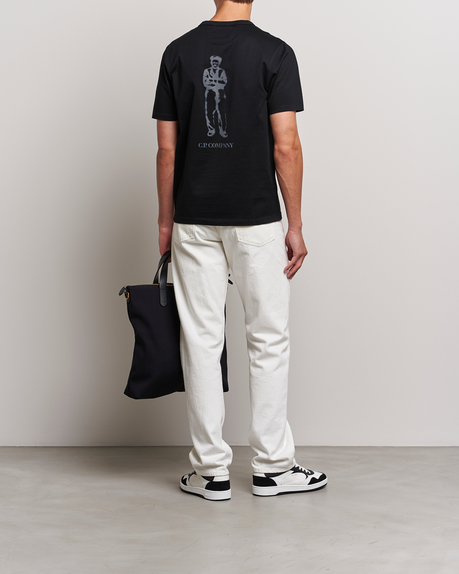 Uomini | T-shirt | C.P. Company | Mercerized Jersey Logo T-Shirt Black