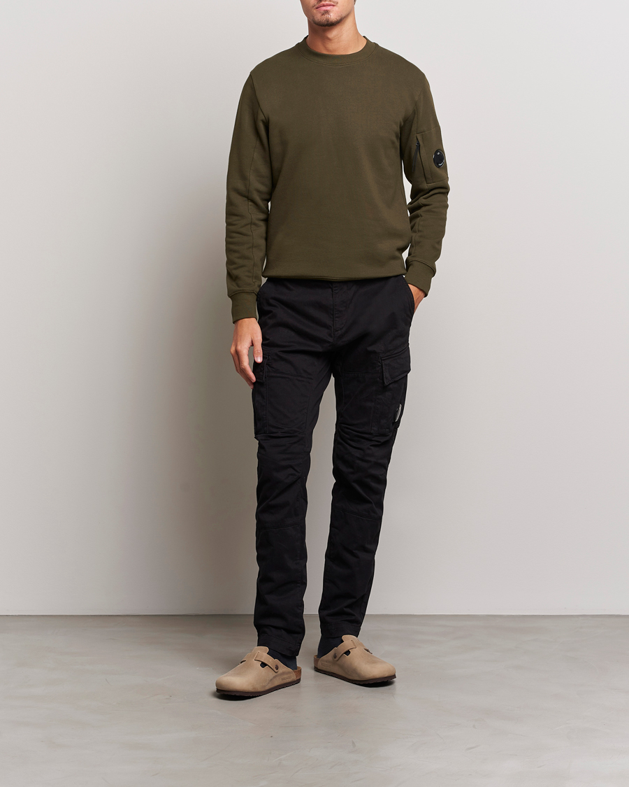 Uomini | Pantaloni | C.P. Company | Stretch Satin Lens Cargo Pants Black