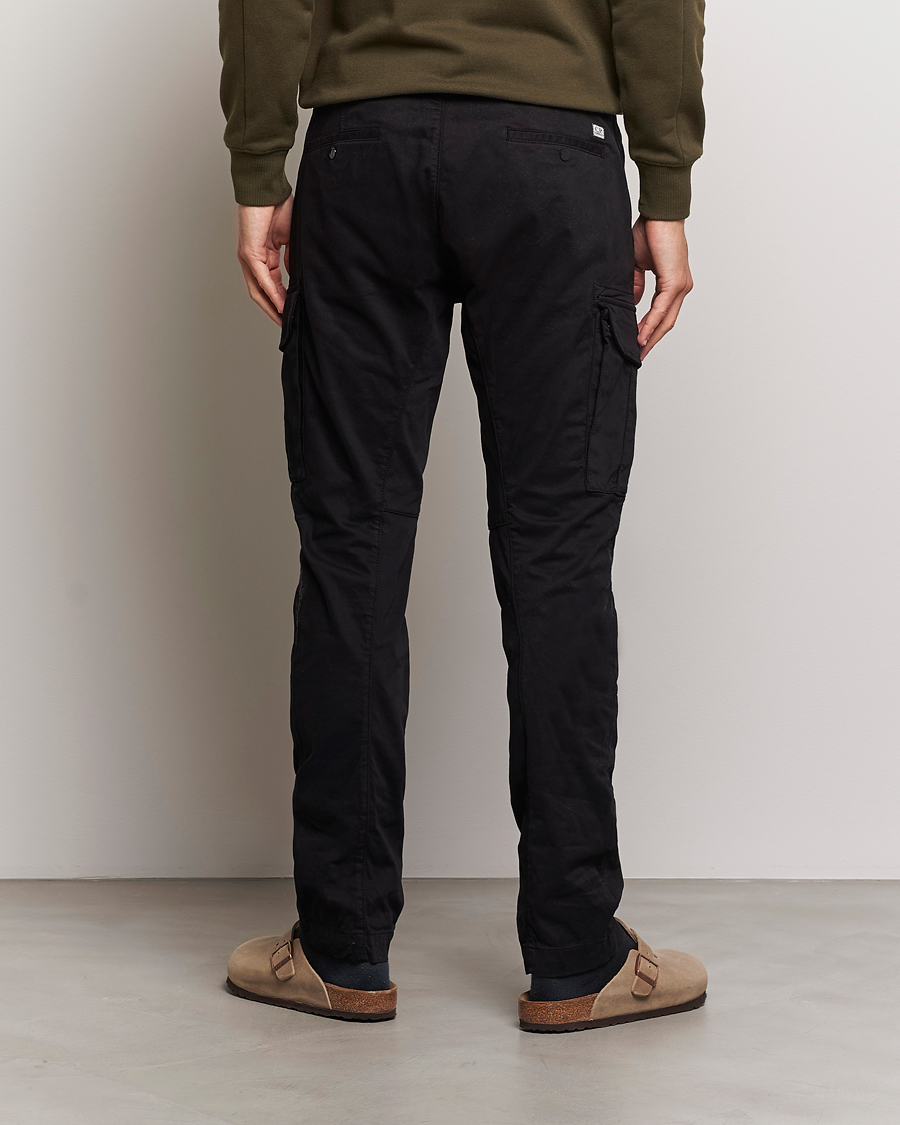 Uomini | Pantaloni | C.P. Company | Stretch Satin Lens Cargo Pants Black