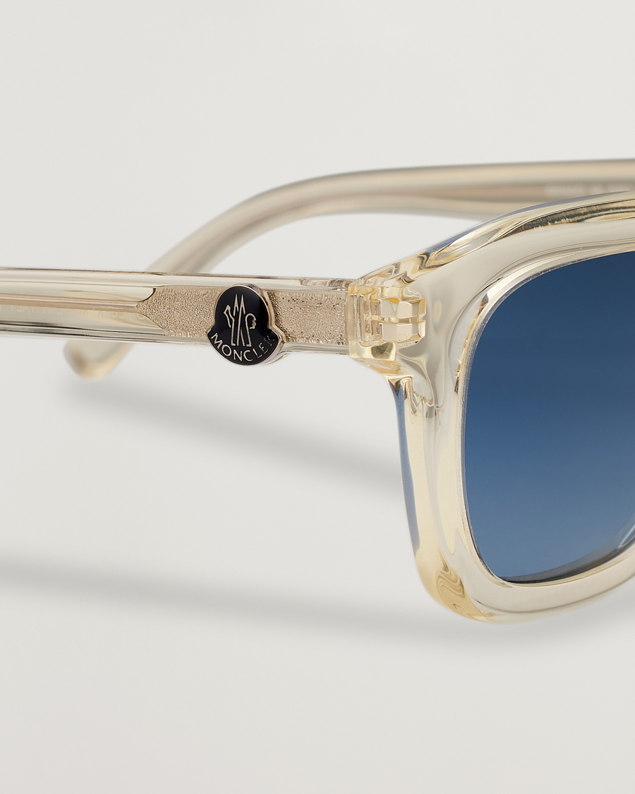 Uomini | Moncler Lunettes Gradd Sunglasses Shiny Beige/Blue | Moncler Lunettes | Gradd Sunglasses Shiny Beige/Blue