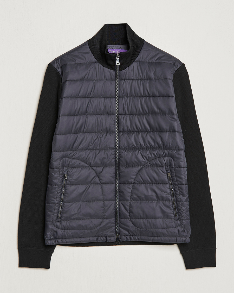 Uomini | Giacche | Ralph Lauren Purple Label | Hybrid Zip Jacket Black