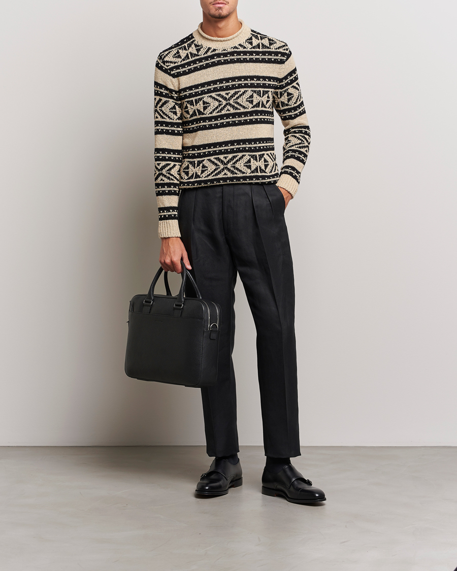 Uomini | Pantaloni | Ralph Lauren Purple Label | Byron Pleated Trousers Black