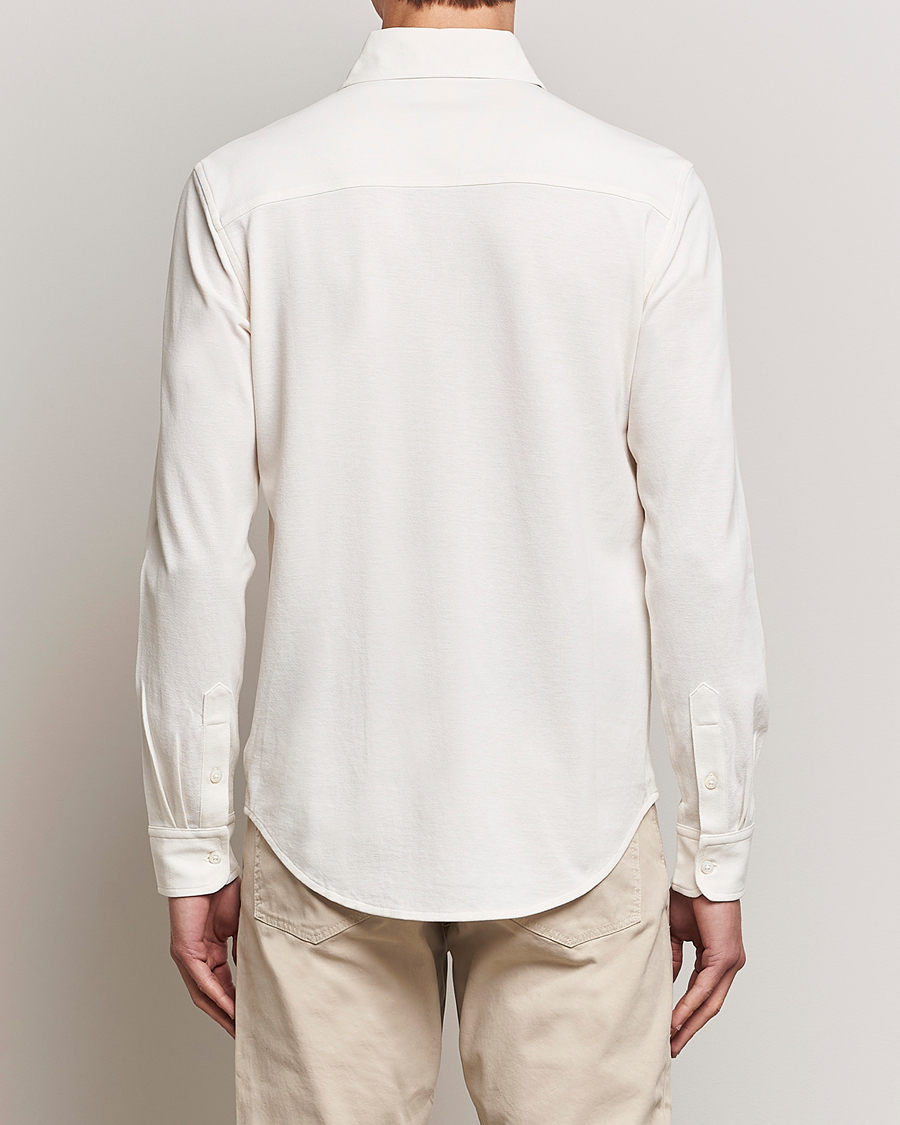 Uomini | Camicie | Ralph Lauren Purple Label | Washed Cotton Pique Shirt Cream