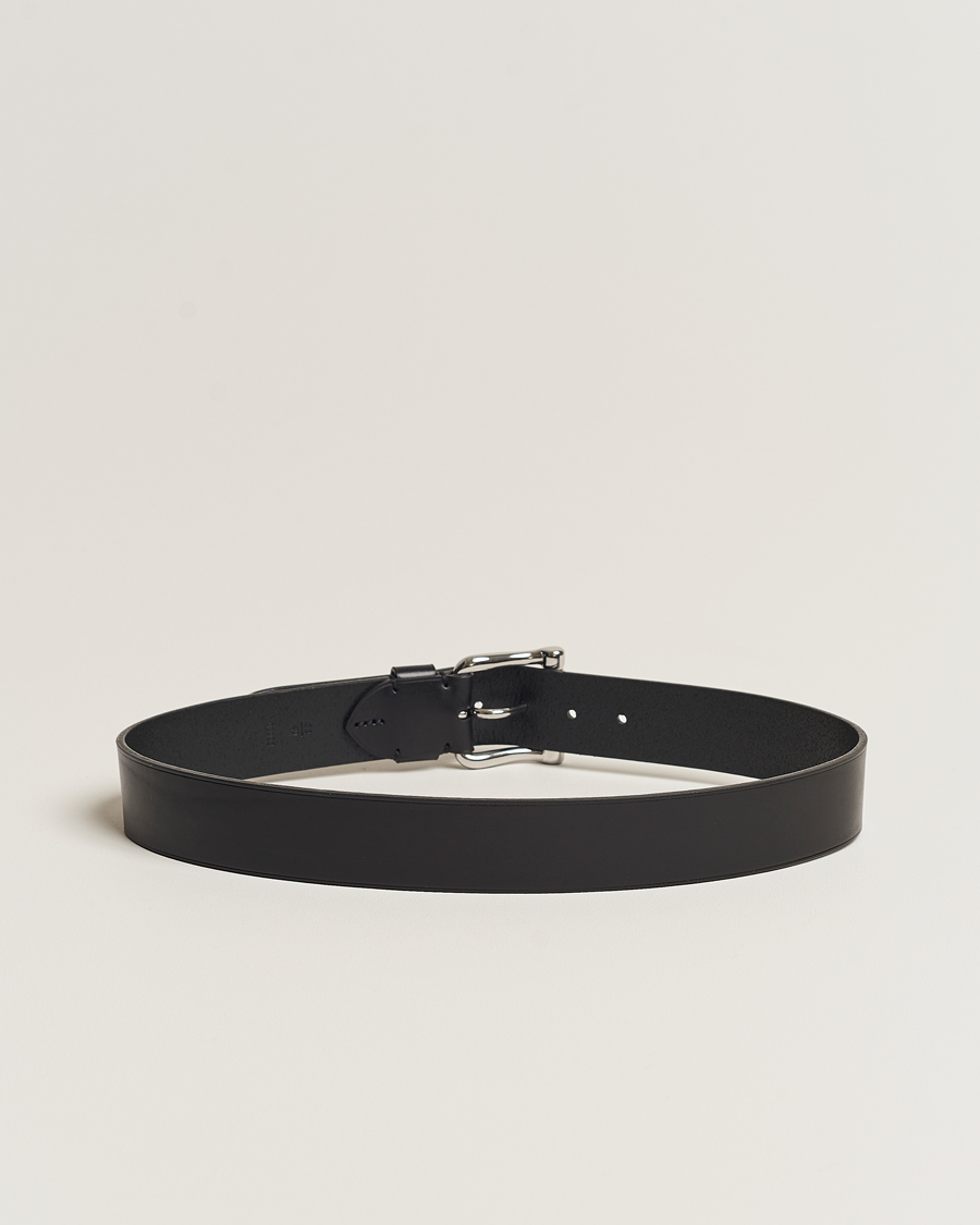 Uomini | Ralph Lauren Purple Label Vachetta Roller Belt Black | Ralph Lauren Purple Label | Vachetta Roller Belt Black