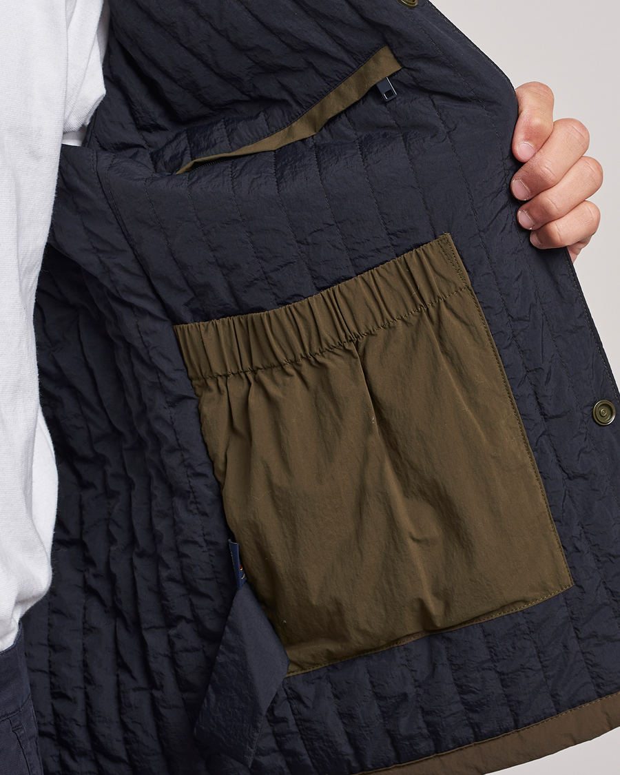 Uomini | Giacche | Aeronautica Militare | Light Padded Pocket Shirt Jacket Off Green