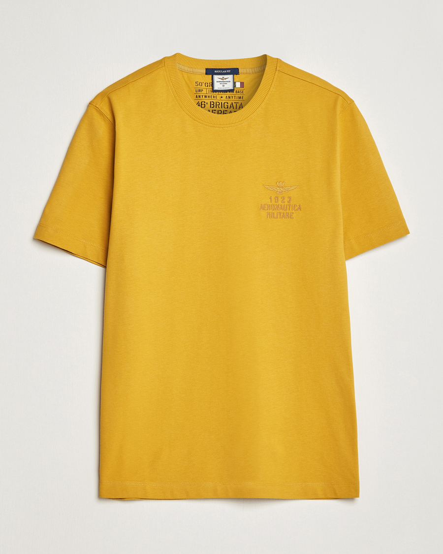 Uomini | T-shirt | Aeronautica Militare | TS2129 Crew Neck T-Shirt Yellow