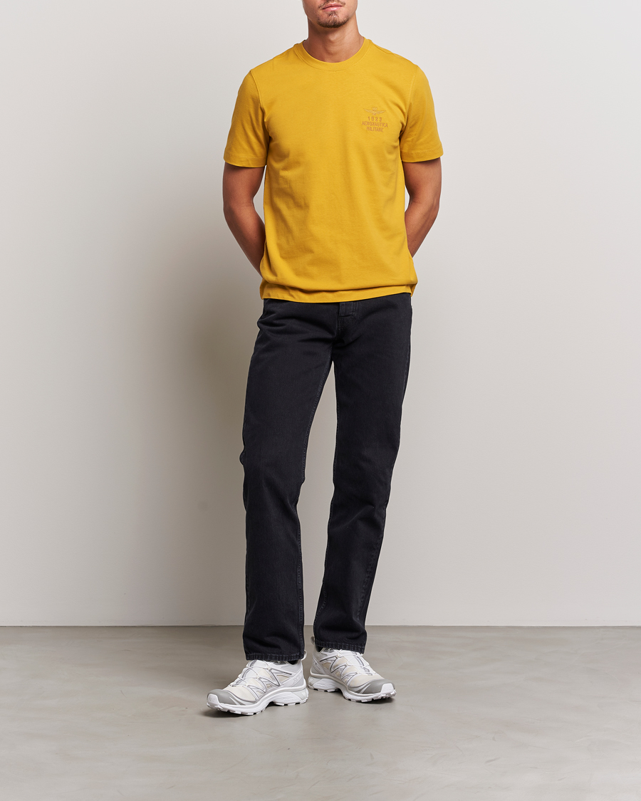Uomini | T-shirt | Aeronautica Militare | TS2129 Crew Neck T-Shirt Yellow