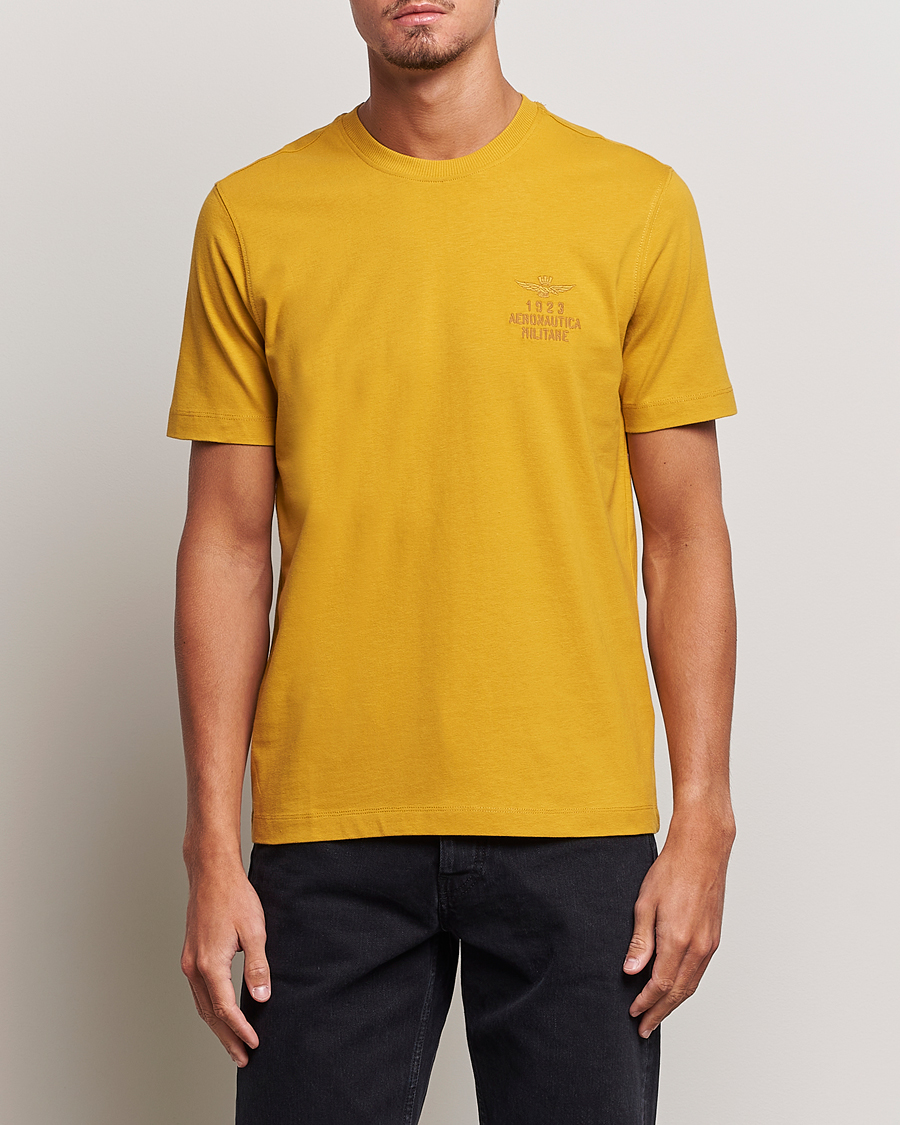 Uomini | T-shirt | Aeronautica Militare | TS2129 Crew Neck T-Shirt Yellow