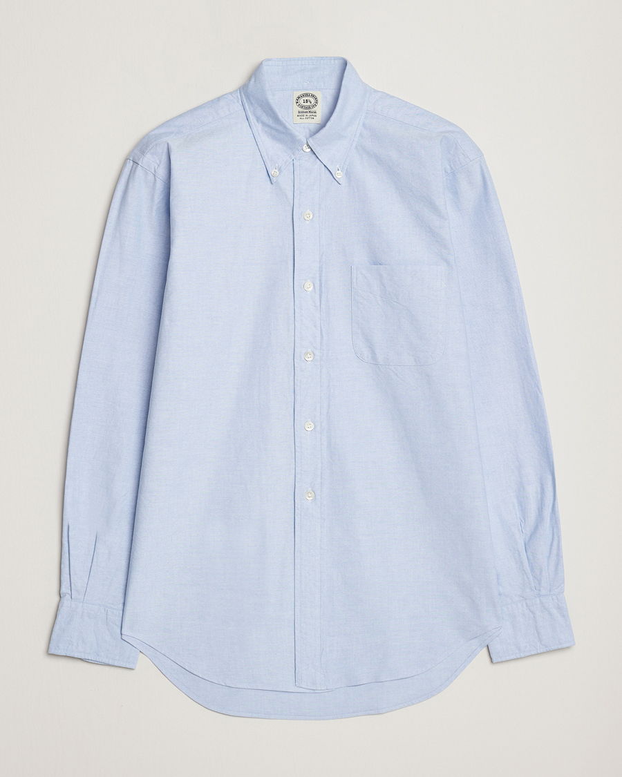 Uomini | Camicie | Kamakura Shirts | Vintage Ivy Oxford Button Down Shirt Light Blue