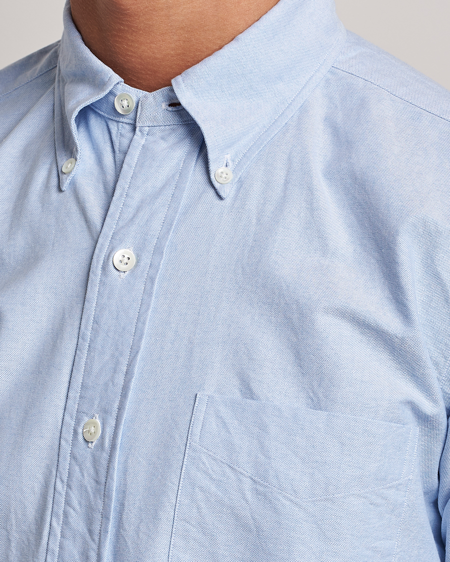 Uomini | Camicie | Kamakura Shirts | Vintage Ivy Oxford Button Down Shirt Light Blue